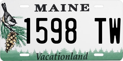 ME license plate 1598TW