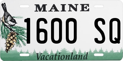 ME license plate 1600SQ