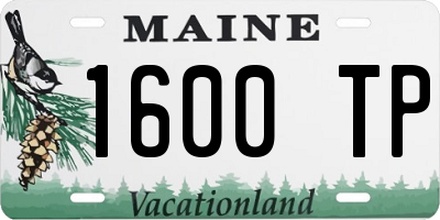 ME license plate 1600TP