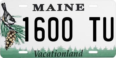 ME license plate 1600TU