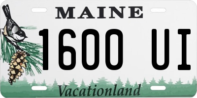 ME license plate 1600UI