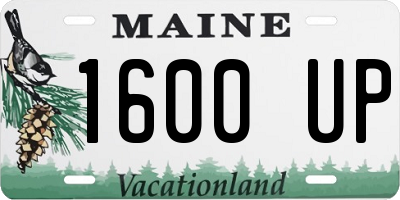 ME license plate 1600UP