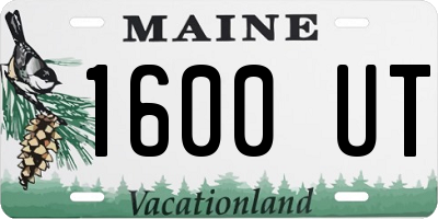 ME license plate 1600UT