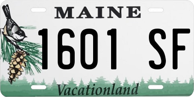 ME license plate 1601SF