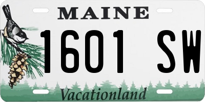 ME license plate 1601SW
