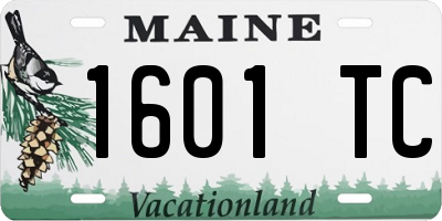 ME license plate 1601TC