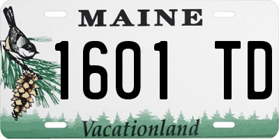 ME license plate 1601TD
