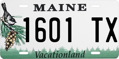 ME license plate 1601TX