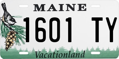 ME license plate 1601TY