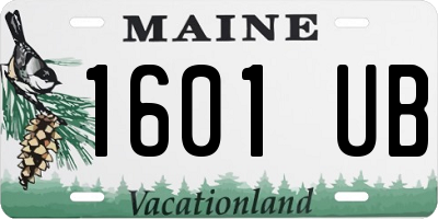 ME license plate 1601UB