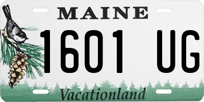 ME license plate 1601UG