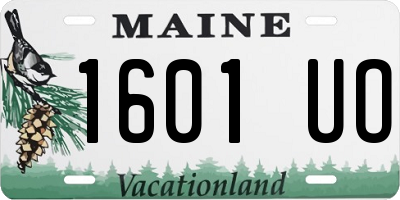 ME license plate 1601UO