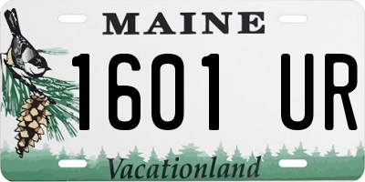 ME license plate 1601UR