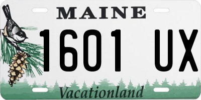 ME license plate 1601UX
