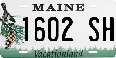 ME license plate 1602SH