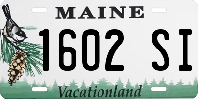 ME license plate 1602SI