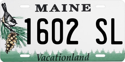 ME license plate 1602SL