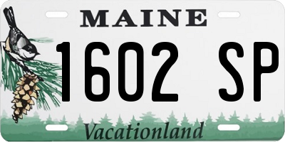 ME license plate 1602SP