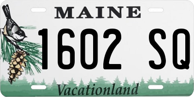 ME license plate 1602SQ