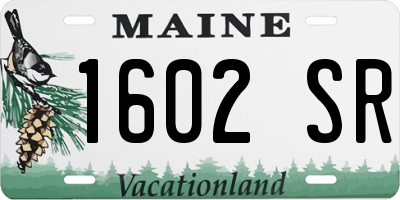 ME license plate 1602SR