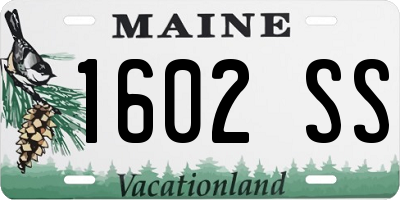 ME license plate 1602SS