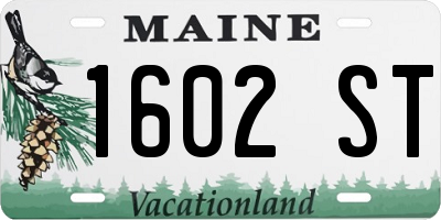 ME license plate 1602ST