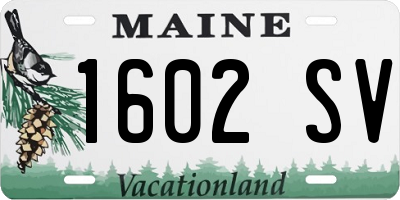 ME license plate 1602SV