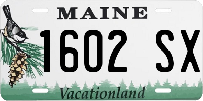ME license plate 1602SX