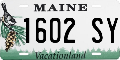 ME license plate 1602SY