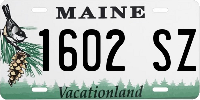 ME license plate 1602SZ