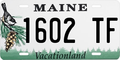ME license plate 1602TF