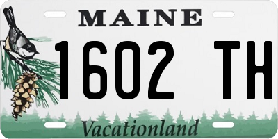 ME license plate 1602TH