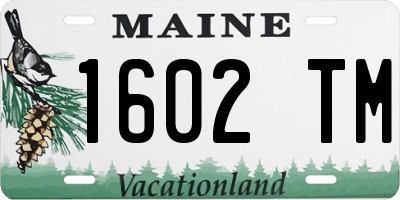 ME license plate 1602TM