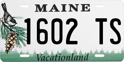 ME license plate 1602TS