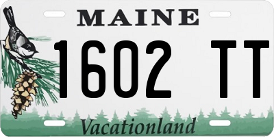 ME license plate 1602TT