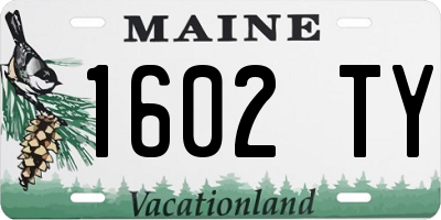 ME license plate 1602TY
