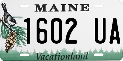ME license plate 1602UA