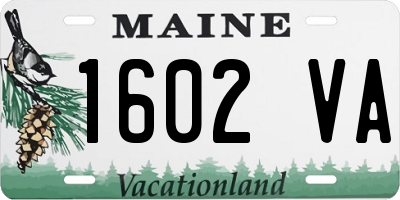 ME license plate 1602VA