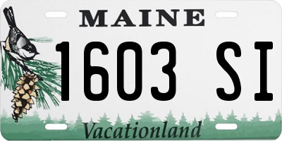 ME license plate 1603SI