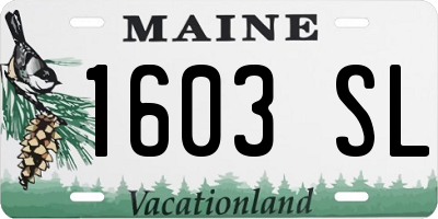 ME license plate 1603SL