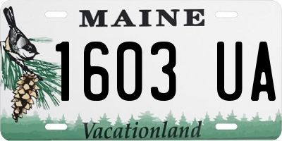 ME license plate 1603UA