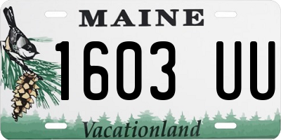 ME license plate 1603UU