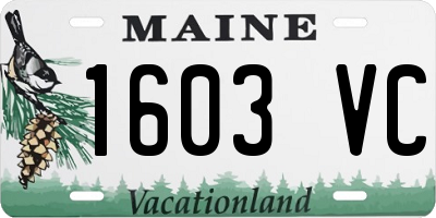 ME license plate 1603VC