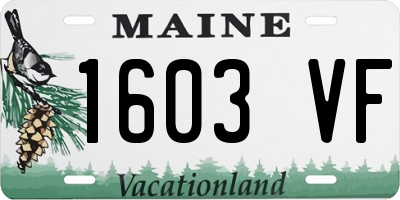 ME license plate 1603VF