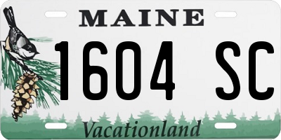 ME license plate 1604SC