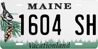 ME license plate 1604SH