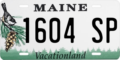 ME license plate 1604SP