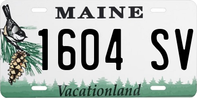 ME license plate 1604SV