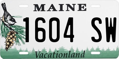 ME license plate 1604SW