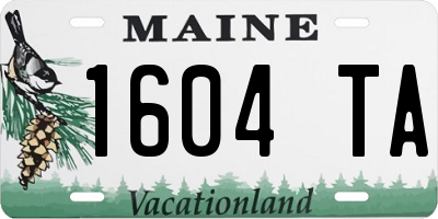 ME license plate 1604TA